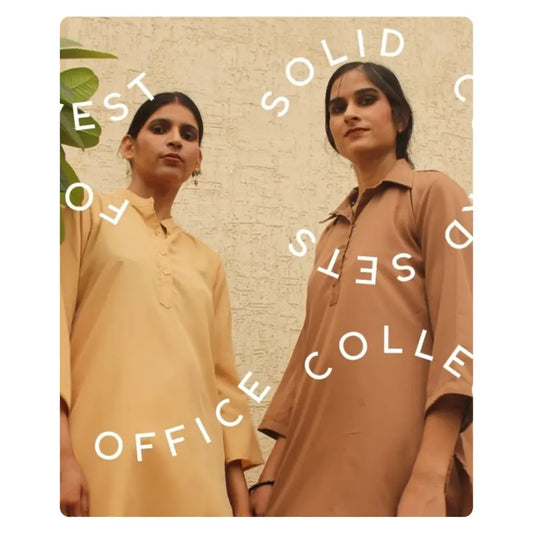 Multi-Color Cotton Flex Coord Set – Office Ready