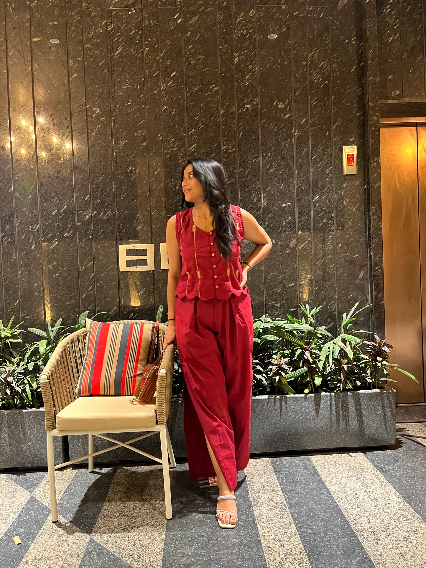 Claret Ease Top